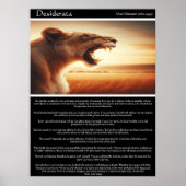 Desiderata: Koningin van het gouden uur Poster (Voorkant)