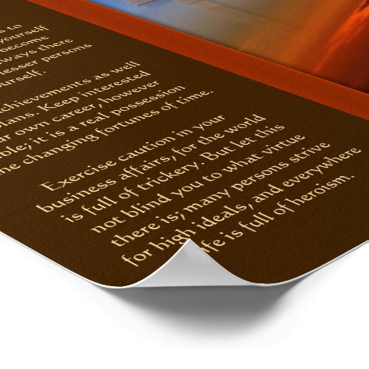 DESIDERATA kruist boven de Posters op aarde (Hoek)