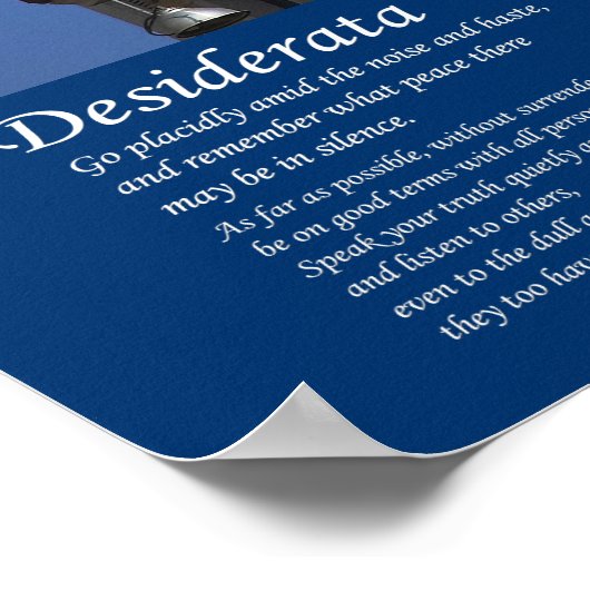 Desiderata - Leven in ontwikkeling Poster (Hoek)