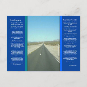 DESIDERATA Long Road Briefkaart