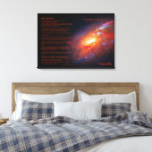 Desiderata, M106 spiraalvormig sterrenstelsel, sto Canvas Afdruk (Insitu (Slaapkamer))