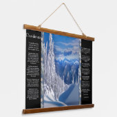 Desiderata Majestic Snow Top Mountain Uitzicht Hangend Wandkleed (Gebogen)