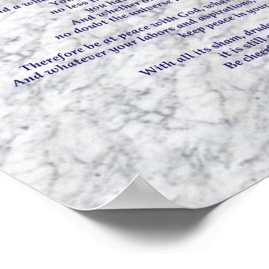 Desiderata Marble Poster (Hoek)