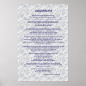 Desiderata Marble Poster (Voorkant)