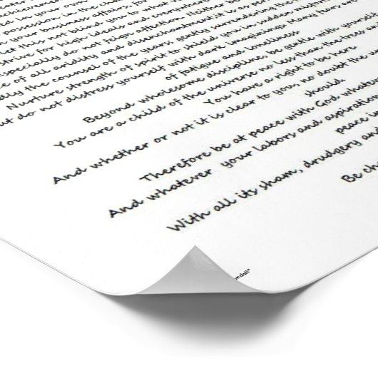 DESIDERATA MAX EHRMANN POSTER (Hoek)