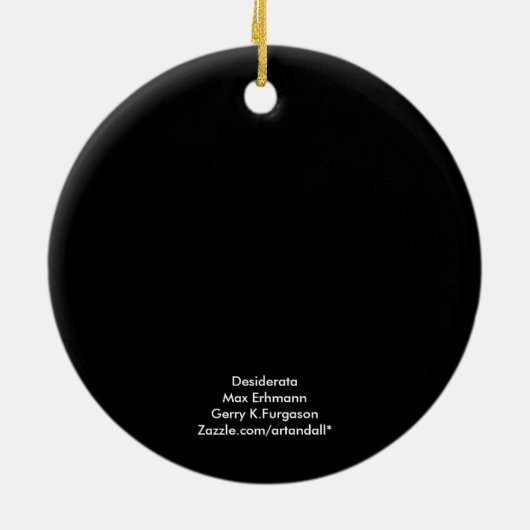 DESIDERATA MAX ERHMANN KERAMISCH ORNAMENT (Achterkant)