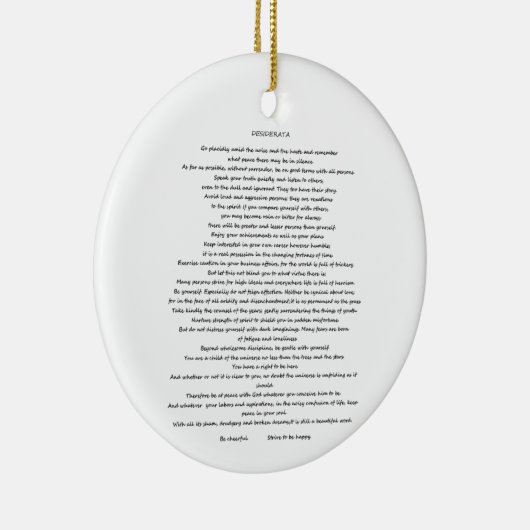DESIDERATA MAX ERHMANN ORNAMENT (Rechts)