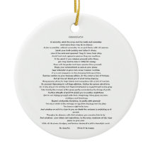 DESIDERATA MAX ERHMANN ORNAMENT