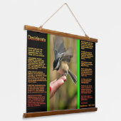 DESIDERATA-mest in de hand van mijn vrouw die voed Hangend Wandkleed (Gebogen)