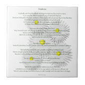 Desiderata met Daisies Tegeltje (Voorkant)