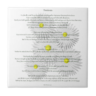 Desiderata met Daisies Tegeltje