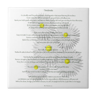 Desiderata met Daisies Tegeltje