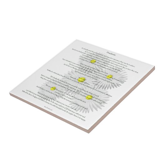 Desiderata met Daisies Tegeltje (Zijkant)