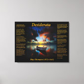 Desiderata met eenzame boot en oceaan canvas afdruk (Voorkant)
