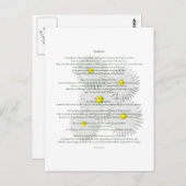 Desiderata met madeliefjes briefkaart (Voorkant / Achterkant)