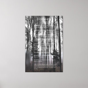 DESIDERATA Misty Autumn Forest Canvas Afdruk