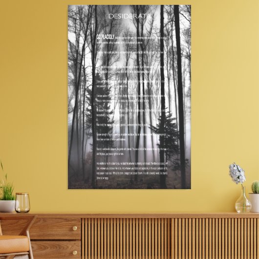 DESIDERATA Misty Autumn Forest Canvas Afdruk (Insitu (Woonkamer))