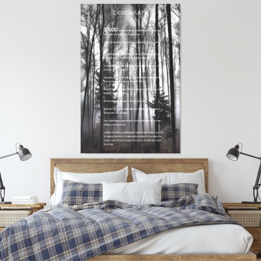 DESIDERATA Misty Autumn Forest Canvas Afdruk (Insitu (Slaapkamer))