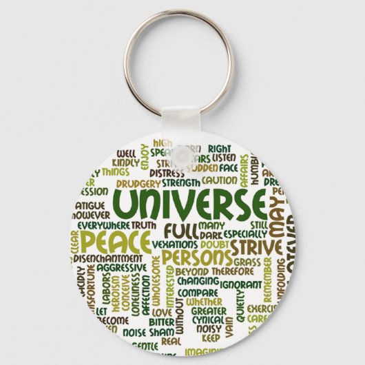 Desiderata Motivatie gedicht woorden keyring Sleutelhanger (Voorkant)