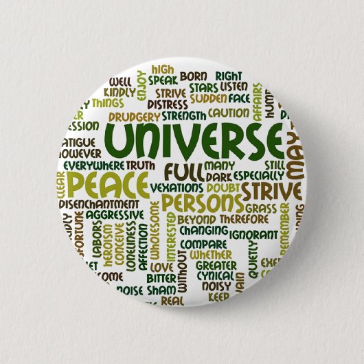 Desiderata Motivatie Poem Words Badge Button (Voorkant)