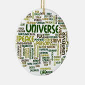 Desiderata Motivatie Poem Words Pendant Keramisch Ornament (Rechts)