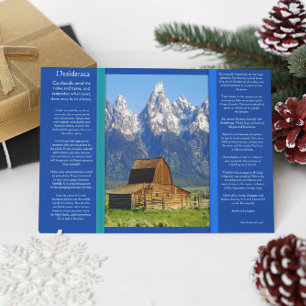 DESIDERATA Mountain Cabin Briefkaart