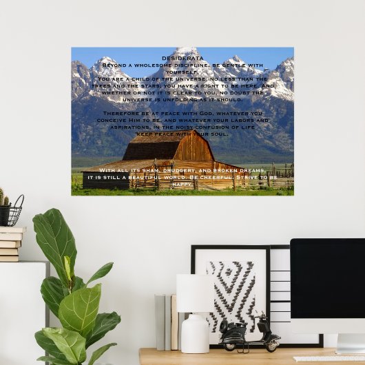 DESIDERATA Mountain Cabin Posters (Thuiskantoor)