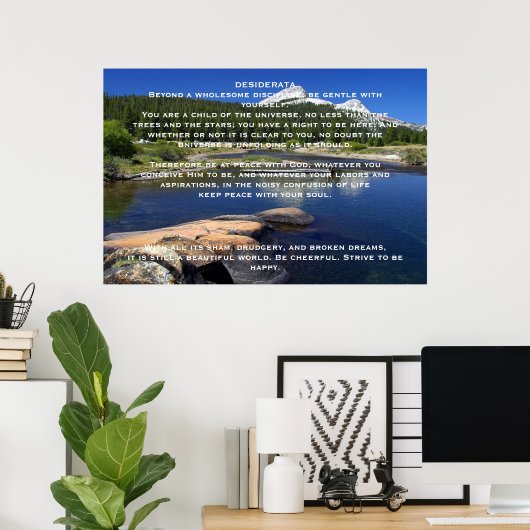 DESIDERATA Mountain Lake Posters (Thuiskantoor)
