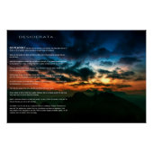 DESIDERATA Mountain Sunset Perfect Poster (Voorkant)