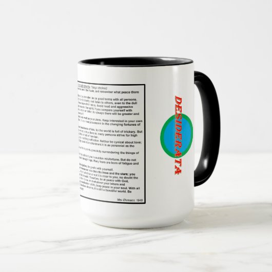 DESIDERATA Mug Mok (Voorkant rechts)