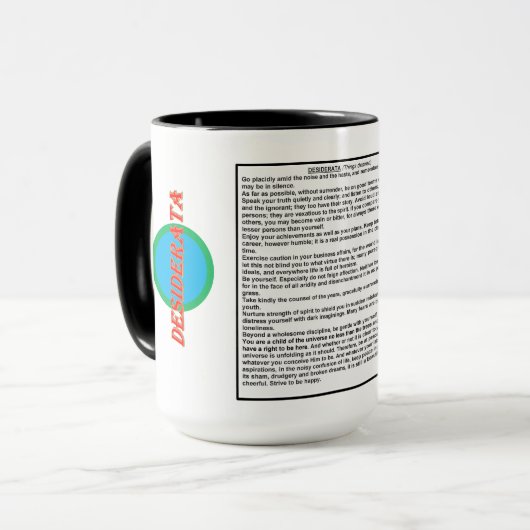 DESIDERATA Mug Mok (Voorkant links)