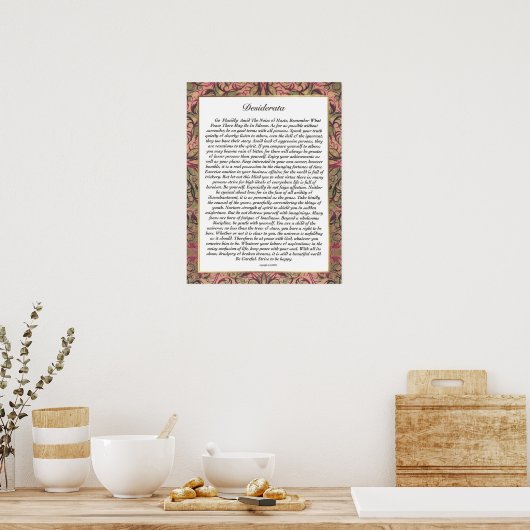 DESIDERATA Multicolor Trim Poster (Keuken)