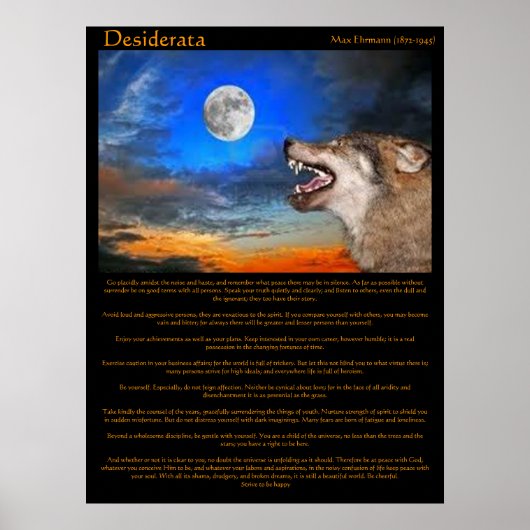 Desiderata Night Howl Posters (Voorkant)