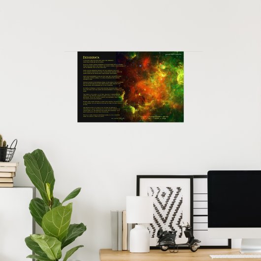 Desiderata - Noord-Amerikaanse en Pelican Nebulae Poster (Thuiskantoor)