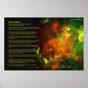 Desiderata - Noord-Amerikaanse en Pelican Nebulae Poster