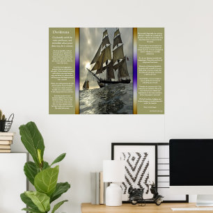 Desiderata Ocean Sail Boat Posters