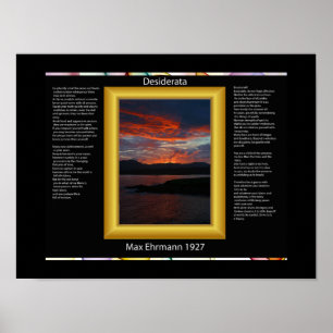 DESIDERATA Ocean SunRising Posters