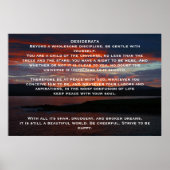 DESIDERATA Ocean Sunset Posters (Voorkant)