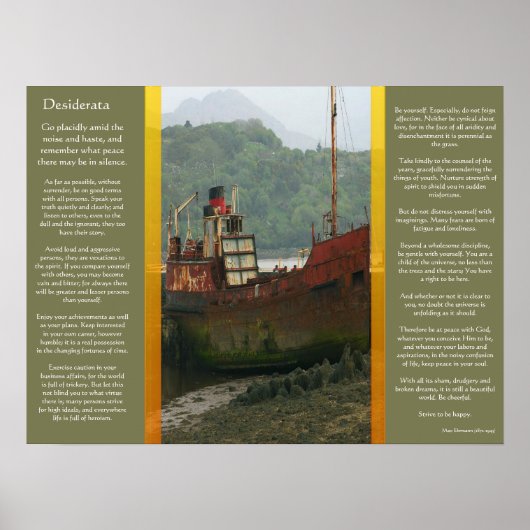 DESIDERATA Old BoatPosters Poster (Voorkant)