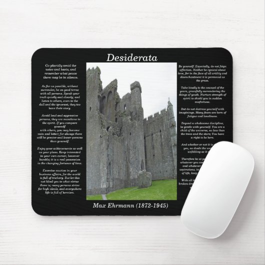 DESIDERATA Old English castle Mousepad Muismat (Met muis)