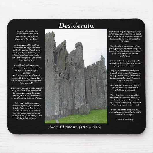 DESIDERATA Old English castle Mousepad Muismat (Voorkant)