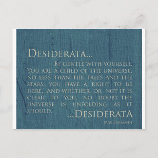 Desiderata op Canvas Briefkaart
