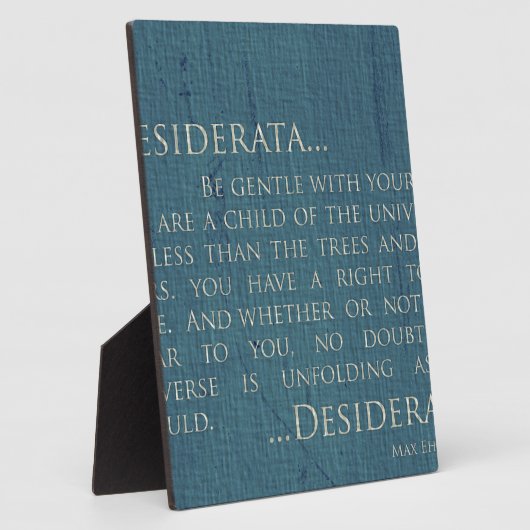 Desiderata op Canvas Fotoplaat (Zijkant)