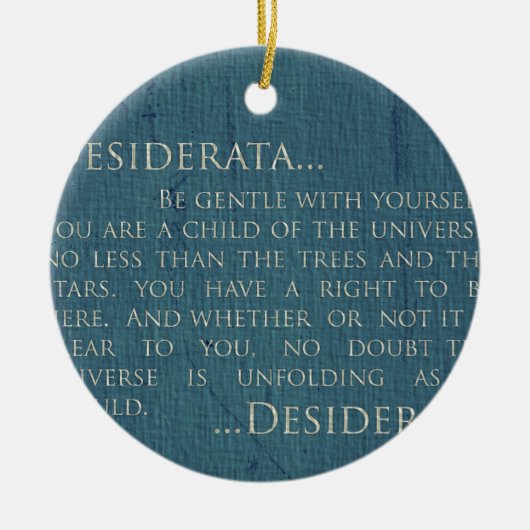 Desiderata op Canvas Keramisch Ornament (Voorkant)
