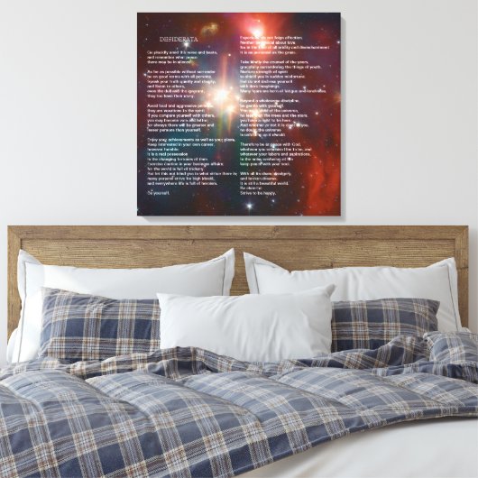 Desiderata op Coronet Galaxy Canvas Afdruk (Insitu (Slaapkamer))