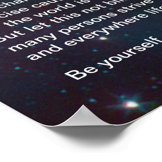 Desiderata op Coronet Galaxy Poster (Hoek)