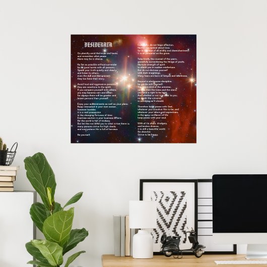 Desiderata op Coronet Galaxy Poster (Thuiskantoor)