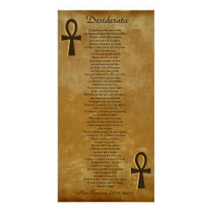 Desiderata op de achtergrond van het parkje Ankh Perfect Poster