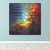Desiderata op de Galaxy Pleiades Canvas Afdruk (Insitu (Houten vloer))