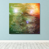 Desiderata op de Galaxy Pleiades Canvas Afdruk (Insitu (Houten vloer))